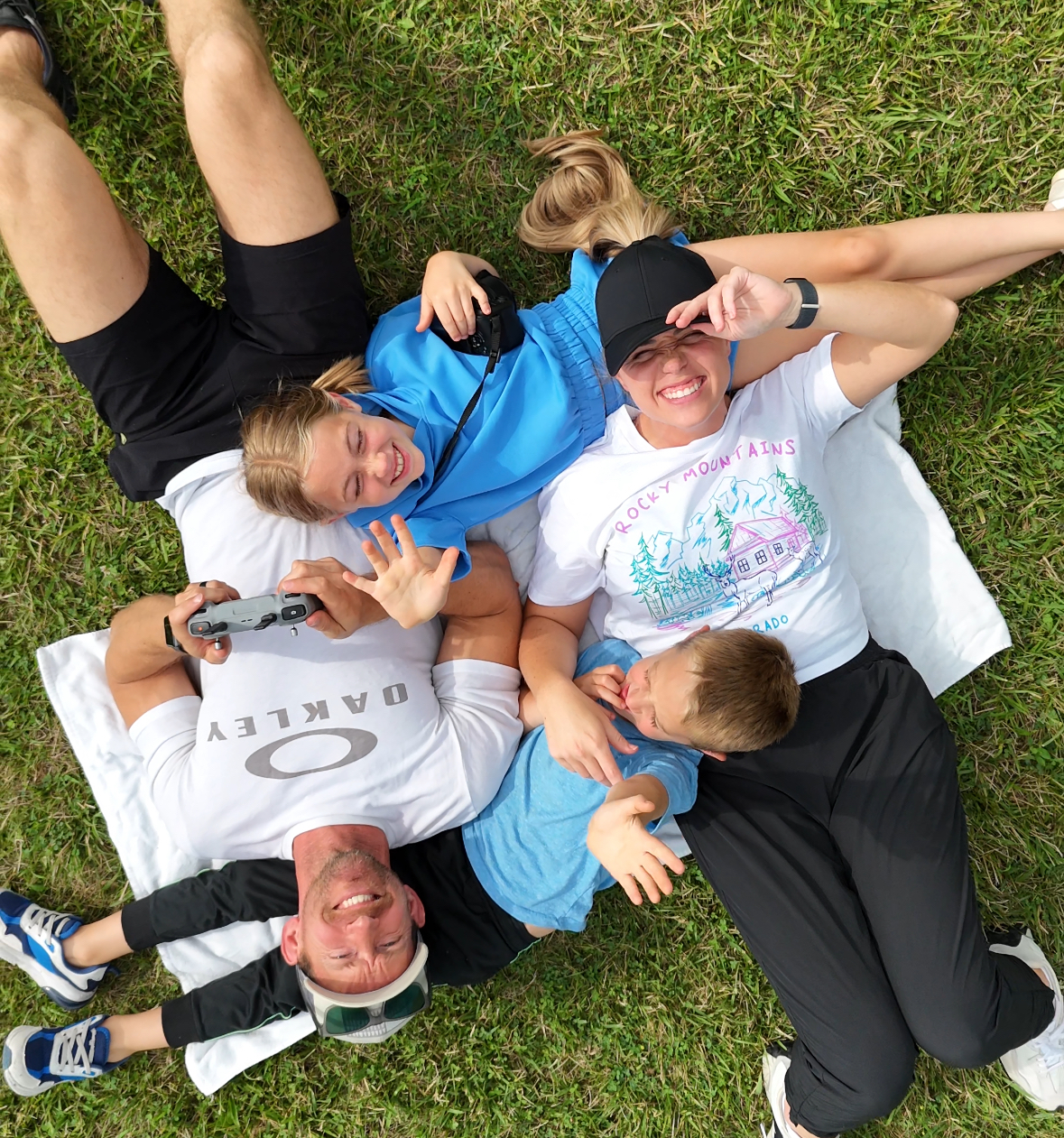 The four of us exactly as we are today, just a family chasing a dream together